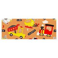 Seamless Pattern Cartoon With Transportation Vehicles Banner And Sign 8  X 3  by Simbadda
