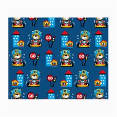 Racing-car-printing-set-cartoon-vector-pattern Small Glasses Cloth (2 Sides) by Simbadda