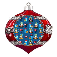 Racing-car-printing-set-cartoon-vector-pattern Metal Snowflake And Bell Red Ornament