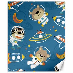 Seamless-pattern-funny-astronaut-outer-space-transportation Canvas 16  X 20  by Simbadda