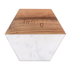 (2)dx Hoodie Marble Wood Coaster (hexagon)  by Alldesigners