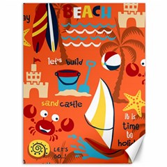 Seamless Pattern Vector Beach Holiday Theme Set Canvas 36  x 48 