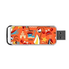 Seamless Pattern Vector Beach Holiday Theme Set Portable USB Flash (Two Sides)