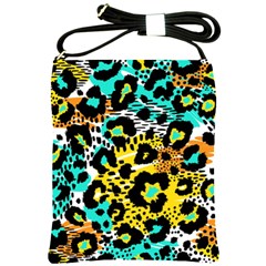 Seamless Leopard Wild Pattern Animal Print Shoulder Sling Bag by Simbadda