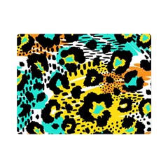 Seamless Leopard Wild Pattern Animal Print Premium Plush Fleece Blanket (mini) by Simbadda