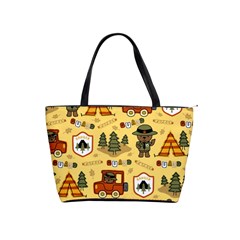 Seamless Pattern Funny Ranger Cartoon Classic Shoulder Handbag by Simbadda