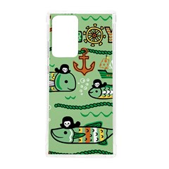 Seamless Pattern Fishes Pirates Cartoon Samsung Galaxy Note 20 Ultra Tpu Uv Case by Simbadda