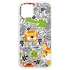 Seamless Pattern With Wildlife Cartoon Iphone 12/12 Pro Tpu Uv Print Case by Simbadda