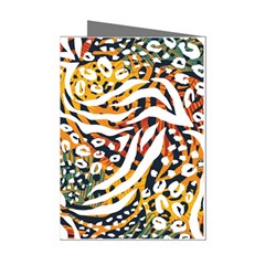 Abstract Geometric Seamless Pattern With Animal Print Mini Greeting Cards (pkg Of 8) by Simbadda