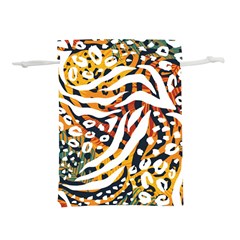 Abstract Geometric Seamless Pattern With Animal Print Lightweight Drawstring Pouch (l) by Simbadda