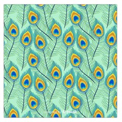 Lovely Peacock Feather Pattern With Flat Design Square Satin Scarf (36  X 36 ) by Simbadda