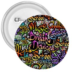 Graffiti Word Seamless Pattern 3  Buttons by Simbadda