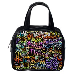 Graffiti Word Seamless Pattern Classic Handbag (one Side)