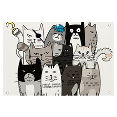 Cute Cat Hand Drawn Cartoon Style Banner And Sign 6  X 4  by Simbadda