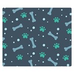 Bons Foot Prints Pattern Background Premium Plush Fleece Blanket (Small) 50 x40  Blanket Front