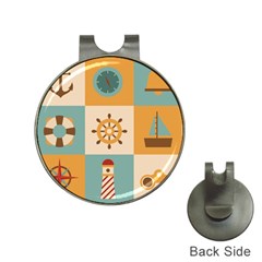 Nautical Elements Collection Hat Clips With Golf Markers by Simbadda