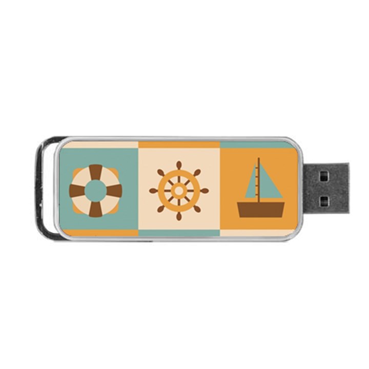 Nautical Elements Collection Portable USB Flash (Two Sides)