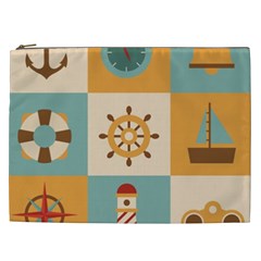 Nautical Elements Collection Cosmetic Bag (xxl) by Simbadda