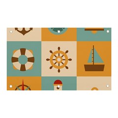 Nautical Elements Collection Banner And Sign 5  X 3  by Simbadda