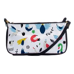 Vector Set Isolates With Cute Bird Scandinavian Style Shoulder Clutch Bag by Simbadda