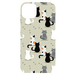 Cute Cat Seamless Pattern Iphone 14 Plus Black Uv Print Case by Simbadda