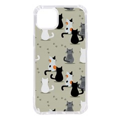 Cute Cat Seamless Pattern Iphone 14 Plus Tpu Uv Print Case by Simbadda