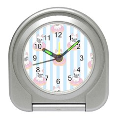 French-bulldog-dog-seamless-pattern Travel Alarm Clock by Simbadda