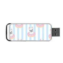 French-bulldog-dog-seamless-pattern Portable Usb Flash (one Side) by Simbadda