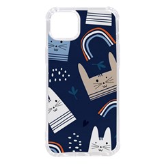 Colorful-cute-cats-seamless-pattern Iphone 14 Plus Tpu Uv Print Case by Simbadda