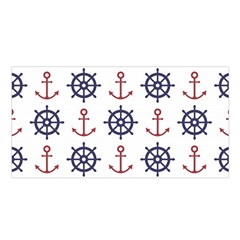 Nautical-seamless-pattern Satin Shawl 45  X 80  by Simbadda