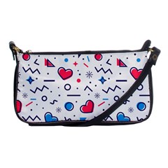 Hearts-seamless-pattern-memphis-style Shoulder Clutch Bag