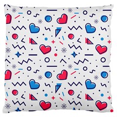 Hearts-seamless-pattern-memphis-style Standard Premium Plush Fleece Cushion Case (two Sides) by Simbadda