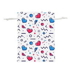 Hearts-seamless-pattern-memphis-style Lightweight Drawstring Pouch (l) by Simbadda