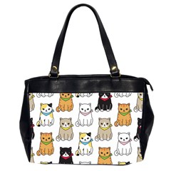 Cat-kitten-seamless-pattern Oversize Office Handbag (2 Sides) by Simbadda