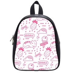 Cute-girly-seamless-pattern School Bag (small) by Simbadda