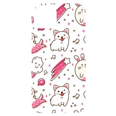 Cute-animals-seamless-pattern-kawaii-doodle-style Iphone 14 Plus Black Uv Print Case by Simbadda