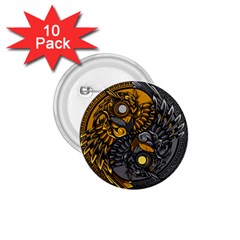 Yin-yang-owl-doodle-ornament-illustration 1 75  Buttons (10 Pack) by Simbadda