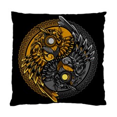 Yin-yang-owl-doodle-ornament-illustration Standard Cushion Case (two Sides) by Simbadda