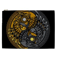 Yin-yang-owl-doodle-ornament-illustration Cosmetic Bag (XXL)