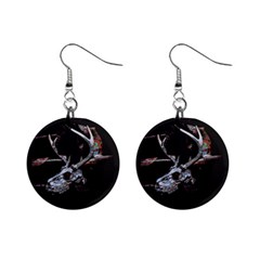 Deer Skull Mini Button Earrings by MonfreyCavalier