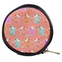 Cute-kawaii-kittens-seamless-pattern Mini Makeup Bag by Simbadda