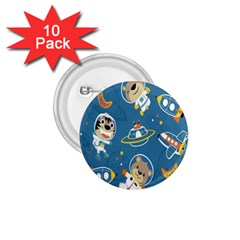 Seamless-pattern-funny-astronaut-outer-space-transportation 1 75  Buttons (10 Pack)