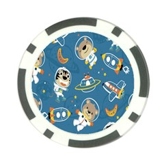 Seamless-pattern-funny-astronaut-outer-space-transportation Poker Chip Card Guard (10 Pack) by Simbadda