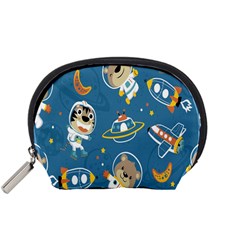 Seamless-pattern-funny-astronaut-outer-space-transportation Accessory Pouch (small) by Simbadda