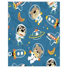 Seamless-pattern-funny-astronaut-outer-space-transportation Drawstring Bag (small) by Simbadda