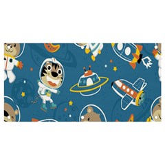 Seamless-pattern-funny-astronaut-outer-space-transportation Banner And Sign 4  X 2  by Simbadda