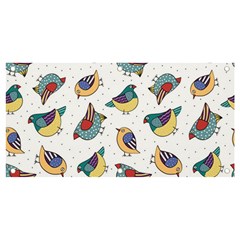 Seamless-pattern-with-hand-drawn-bird-black Banner And Sign 4  X 2  by Simbadda