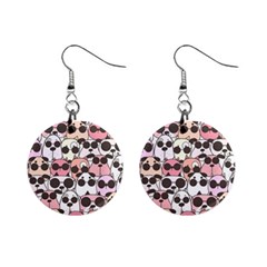 Cute-dog-seamless-pattern-background Mini Button Earrings