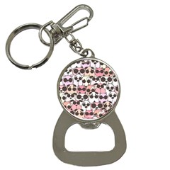 Cute-dog-seamless-pattern-background Bottle Opener Key Chain