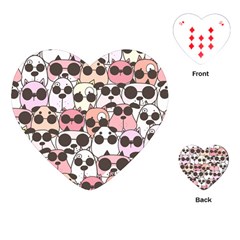 Cute-dog-seamless-pattern-background Playing Cards Single Design (Heart)